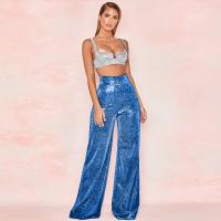 Polyester High Waist Wide Leg Trousers & loose PC
