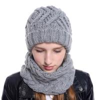 Caddice Hat And Scarf Set thermal & for women knitted Solid Set