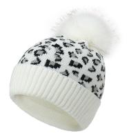 Acrylic Knitted Hat thermal & for women knitted leopard PC