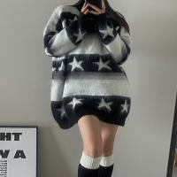 Cotton Women Sweater & loose knitted star pattern PC