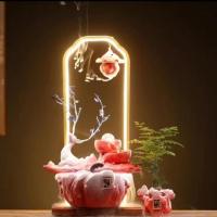 Porcelain Backflow Burner for home decoration & with LED lights handmade PC