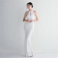 Sequin & Polyester Slim Long Evening Dress & off shoulder Solid PC