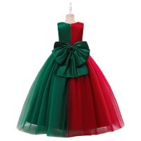 Polyester Princess & Ball Gown Girl One-piece Dress green PC