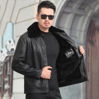 PU Leather Men Coat & thick fleece Solid PC