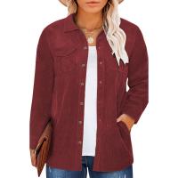 Polyester Slim & Plus Size Women Long Sleeve Shirt Solid PC