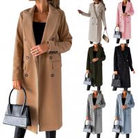 Polyester Slim & Plus Size Women Overcoat Solid PC