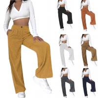 Corduroy Plus Size Women Casual Pants & loose Solid PC