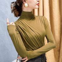 Viskose Frauen Langarm T-shirt, Solide, mehr Farben zur Auswahl,  Stück