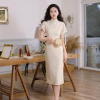Polyester Slim & Plus Size Women Cheongsam PC