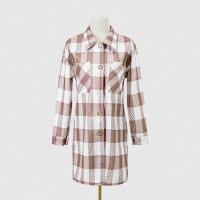 Polyester & Coton Manteau femmes Imprimé Plaid plus de couleurs pour le choix pièce