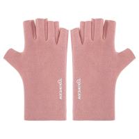 Polyester Women Half Finger Glove thermal Solid : Lot