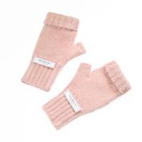 Acrylic Women Half Finger Glove thermal Solid : Lot