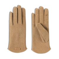 Polyester Women Gloves can touch screen & thermal Solid : Lot