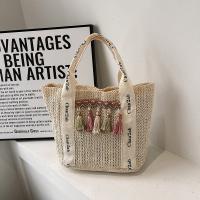 Straw Woven Tote soft surface PC
