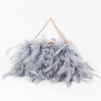 Metal & Feather Clutch Bag soft surface PC