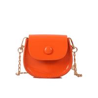 PU Leather Crossbody Bag with chain & Mini & soft surface Solid PC