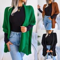 Polyester Plus Size Sweater Coat & loose Solid PC