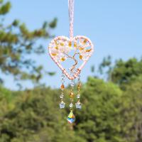 Gemstone & Iron Creative Car Hanging Ornaments for Automobile pink PC