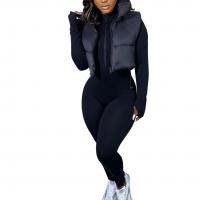 Cotton Women Vest & thermal Solid black PC