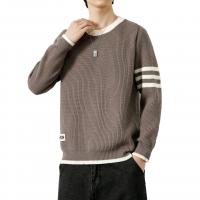Polyester Men Sweater & loose & thermal patchwork PC