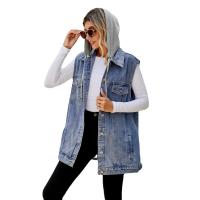 Rayon Women Vest & with detachable hat & loose Solid PC