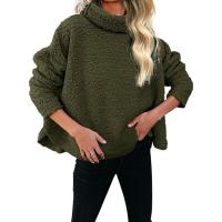 Polyester Women Long Sleeve T-shirt & loose patchwork Solid PC
