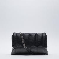 PU Leather Shoulder Bag soft surface black PC