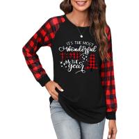 Polyester Plus Size Women Long Sleeve T-shirt & loose printed PC