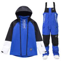 Polyester windproof Men Sportswear Set & two piece & thermal Long Trousers & coat plain dyed Solid Set
