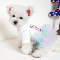 Polyester Medium-sized dogs Pet Dog Clothing letter white Lot