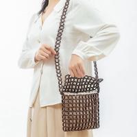 Wooden Beads & Cotton Handmade Woven Shoulder Bag hollow PC