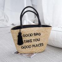 Straw Woven Tote large capacity & soft surface letter PC