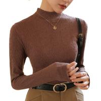Viscose-vezel Vrouwen lange mouw T-shirt Solide meer kleuren naar keuze : stuk