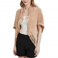 Polyester Tassels Shawl thermal striped PC