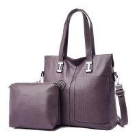 PU Leather Bag Suit large capacity & soft surface & two piece Set