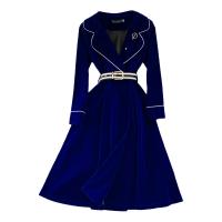 Pleuche Jednodílné šaty Pevné Blu kus