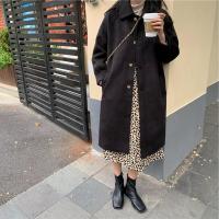 Polyester Waist-controlled Women Overcoat mid-long style Solid PC