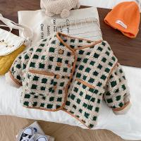 Cotton Slim Girl Coat & thermal patchwork green PC