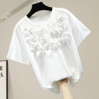 Cotton Slim & Plus Size Women Short Sleeve T-Shirts bowknot pattern PC