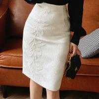 Polyester Slim & High Waist Package Hip Skirt jacquard PC