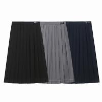 Polyester Pleated & High Waist Skirt Solid PC