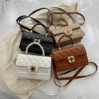 PU Leather Box Bag Handbag attached with hanging strap Argyle PC