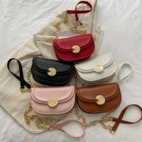 PU Leather Saddle Crossbody Bag with chain PC
