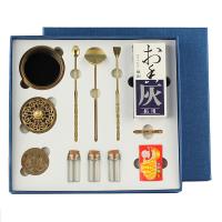 Brass Incense Tool Set with gift box & multiple pieces carving Set