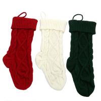 Knitted Christmas Decoration Stocking christmas design knitted Solid Lot