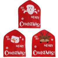 Leinen Weihnachten Stuhl Abdeckung,  Nichtgewebte Stoffe, Handgefertigt, unterschiedliche Farbe und Muster für die Wahl, 5Pcs/Viel,  Viel