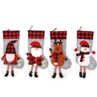 Doek Kerstdecoratie sokken verschillende kleur en patroon naar keuze Veel