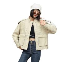 Cotton Women Coat & loose & washable & with pocket Argyle PC