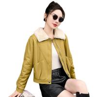 Artificial Fur Women Coat thicken & loose & washable Solid PC