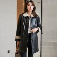 Artificial Fur Plus Size Women Coat mid-long style & thick fleece & loose Solid PC